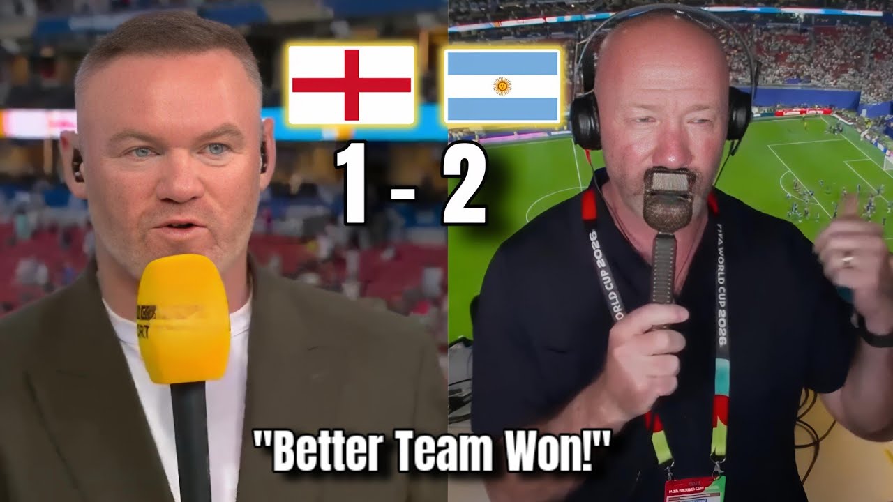 HEARTBREAK FOR ENGLAND! Argentina 2-1 England | Messi Makes HISTORY | Rooney & Shearer React