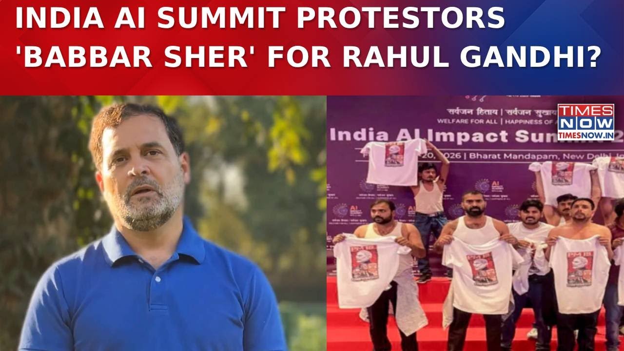 Rahul Gandhi Backs Shirtless Protesters At India AI Summit, Calls Them 'Babbar Sher' Amid Row
