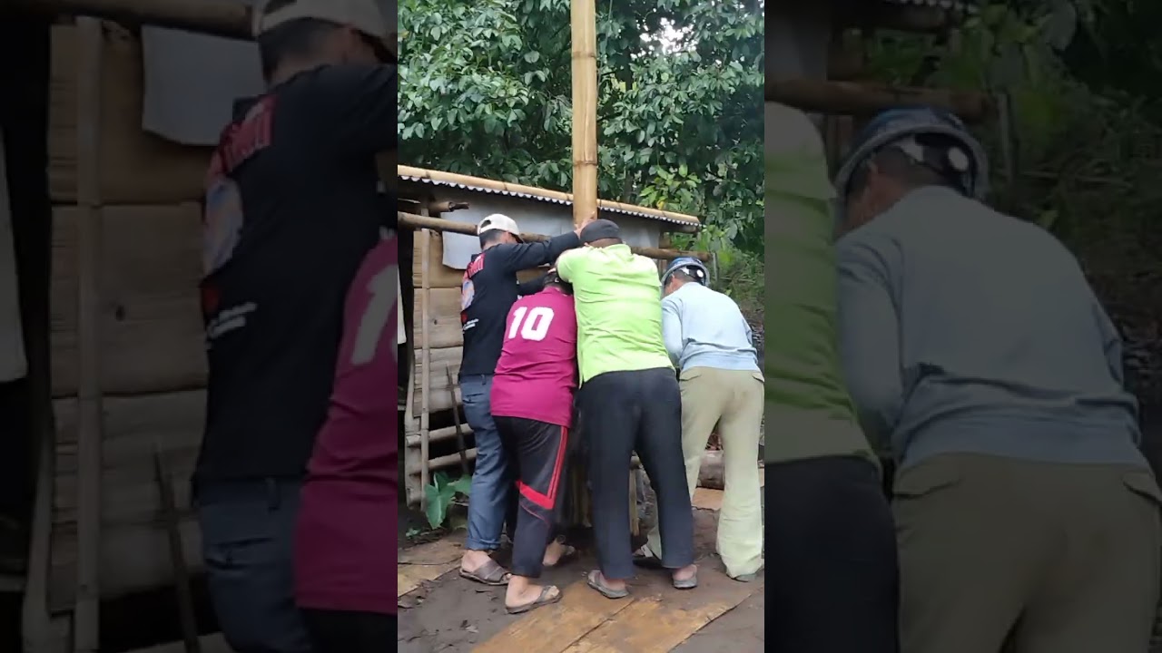1 Februari 2026 DADAKAN MENUKAR TIANG ANTENA POSKO 2 LAGUNDI WALAU HUJAN TETAP SEMANGAT SELESAI 