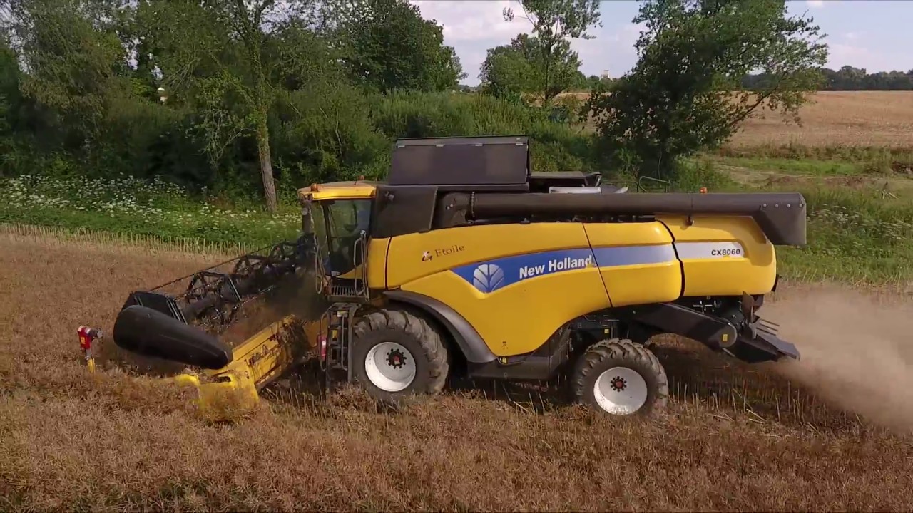 moissonneuse new holland CX8060 moisson colza 2018