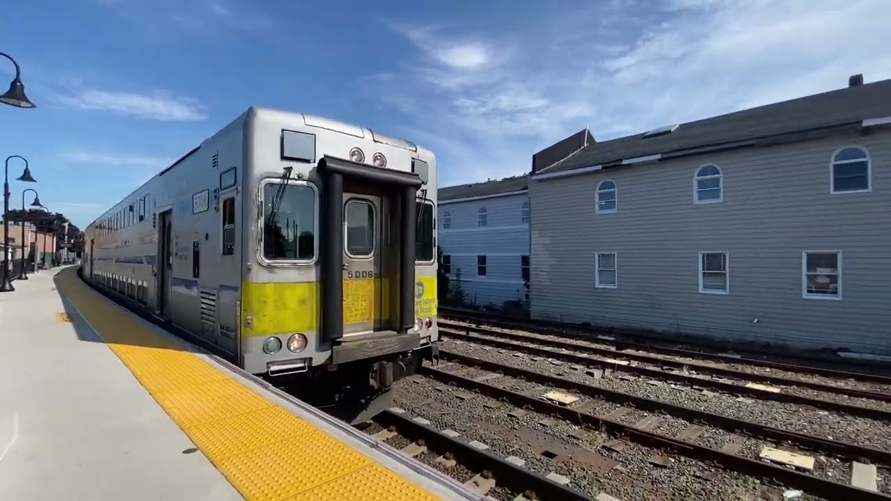 Long Island train leaving port Jeff station on 8/30/23