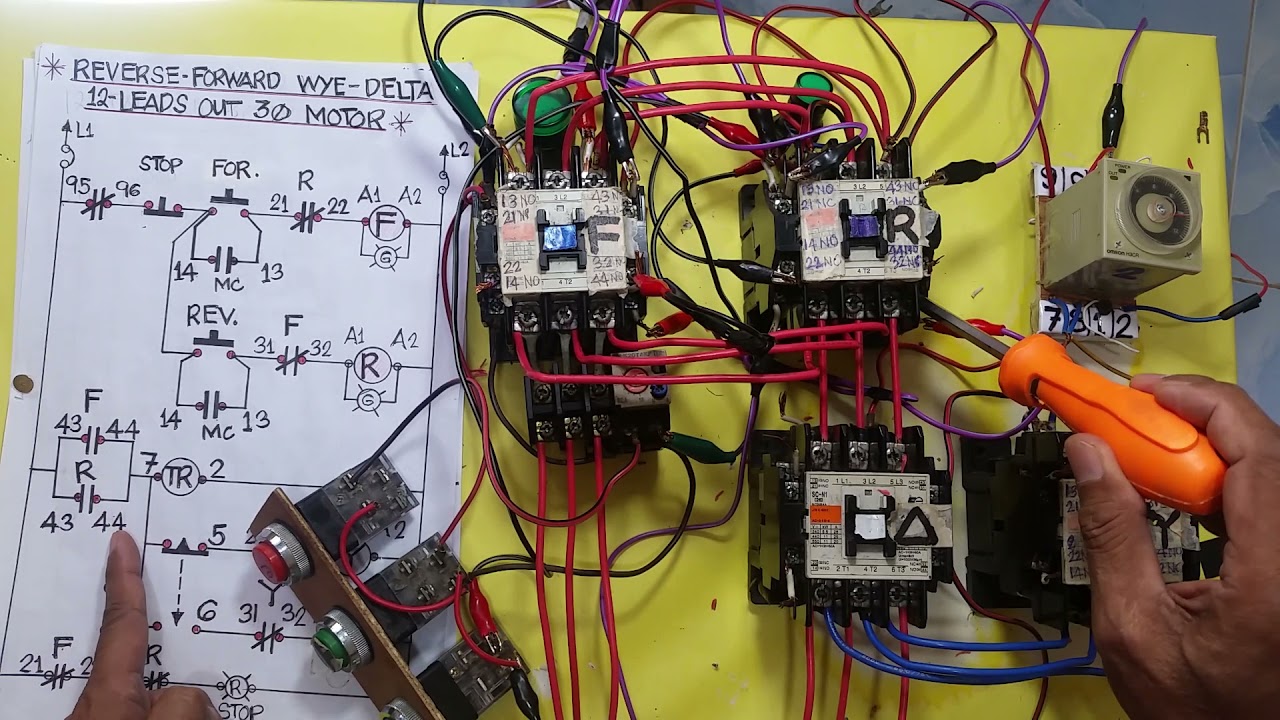 PART4--12LEADS OUT REVERSE-FORWARD WYE-DELTA(LOW VOLTAGE) MOTOR CONTROL
