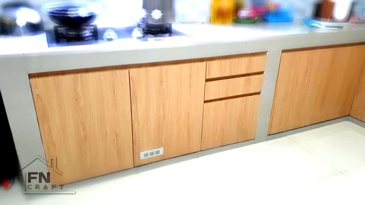 Membuat Kitchen Set Bawah Leter L | How build Kitchen Cabinets