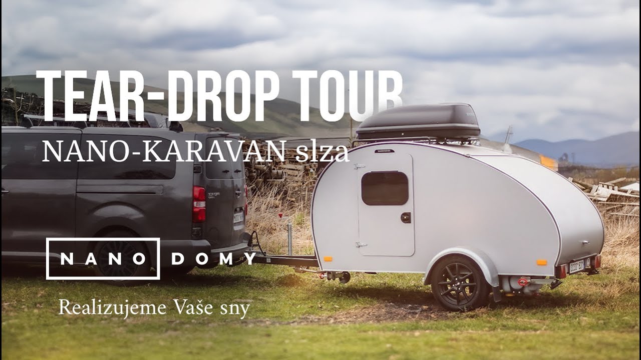 NANO-KARAVAN slza | Stylový obytný přívěs  v teardrop stylu 🌿💧