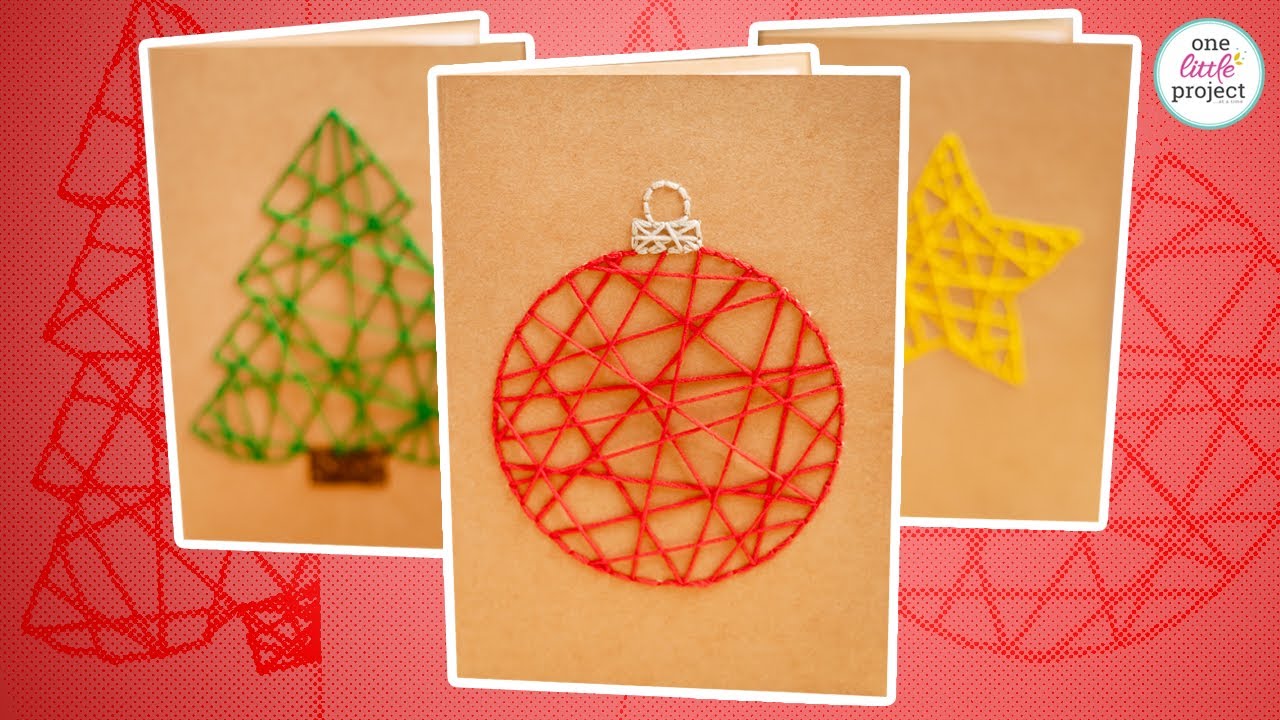String Art Christmas Cards | Easy DIY String Art Cards