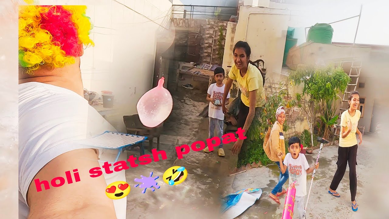 holi balloon 🎈 ka popat kar diya 😂🤣 #holispecial #holitesting #trendingvlog 