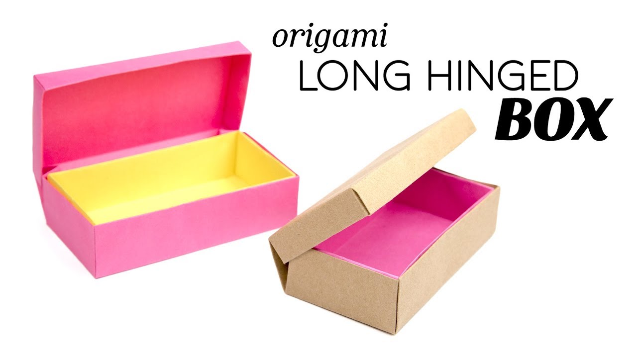 Origami Long Hinged Box Tutorial - DIY - Paper Kawaii