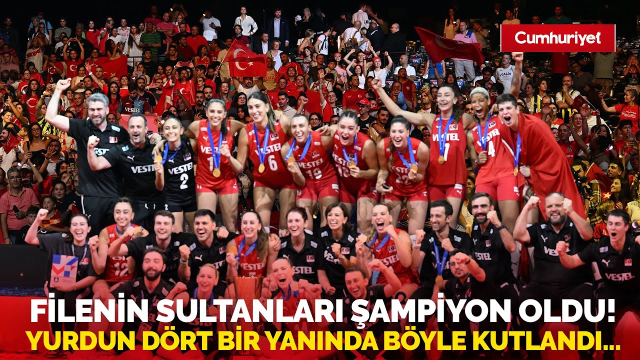 Atatürk'ün kızları Avrupa'da tarih yazdı: Filenin Sultanları'nın zaferi Türkiye'de böyle kutlandı...
