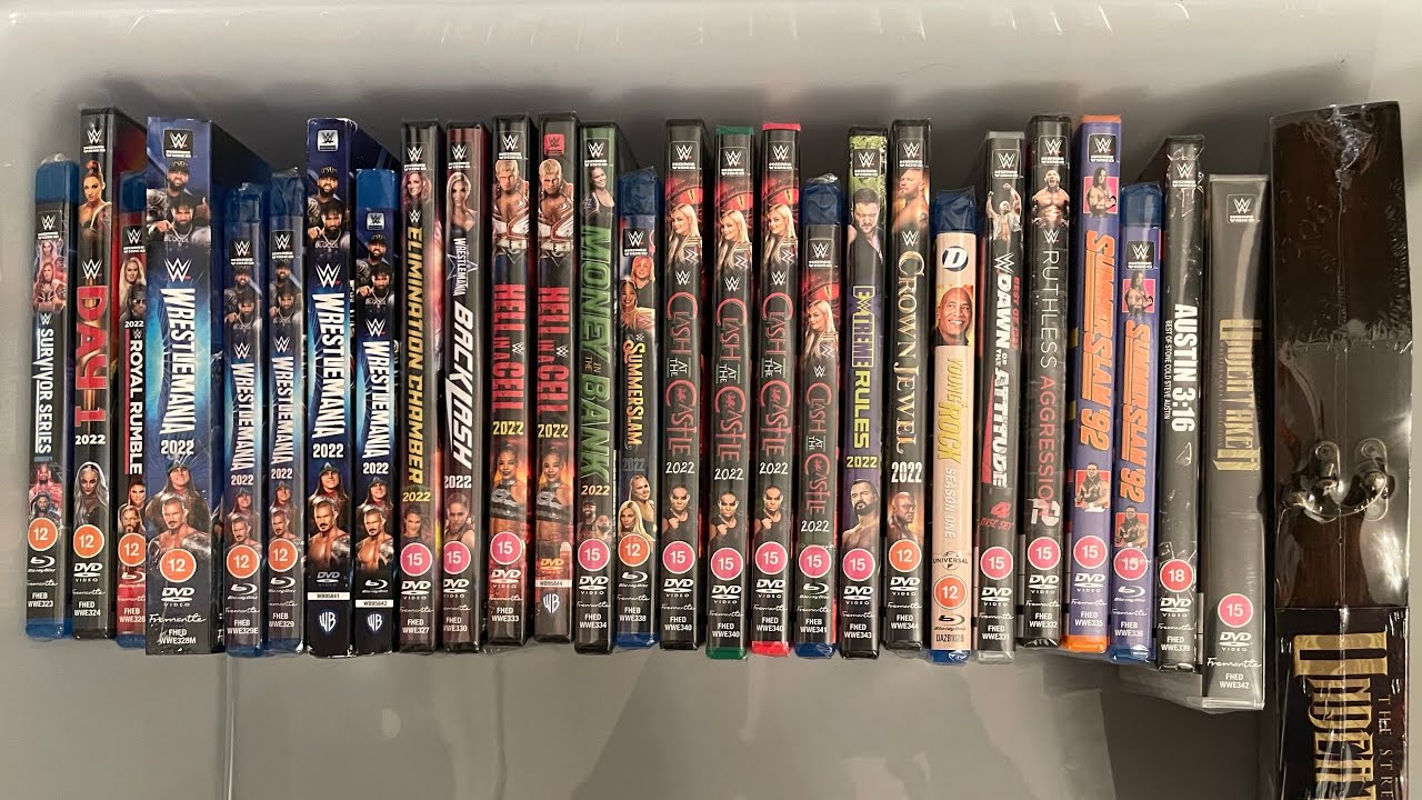 WWE DVD & Bluray Year In Review 2022 UK/USA Collection