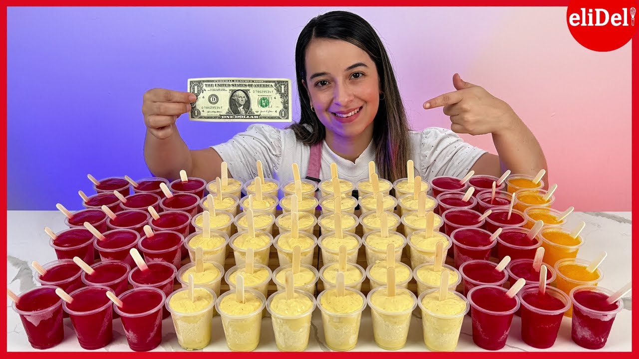 Con 1 DÓLAR y 1 Ingrediente 🤑Crea Tu VENTA de Helados ECONÓMICOS