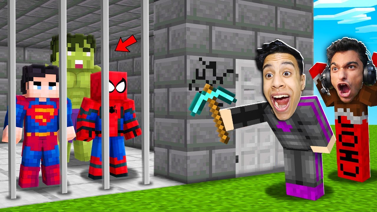 ماين كرافت انقاذ جيش الأبطال الخارقين مع عبده ماندو البطل خارق !🤣 🔥 - Craft Super Hero