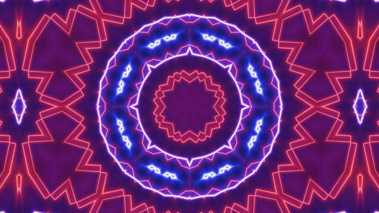 Abstract VJ Loop Neon Motion Tech | Seamless Loop | Full HD | Animated Motion Background