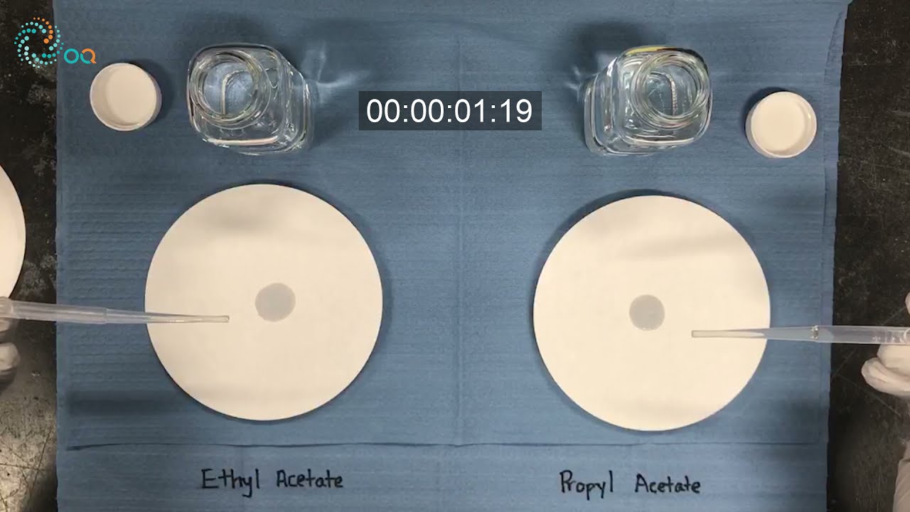 OQ Evaporation rate Ethyl Acetate vs Propyl Acetate