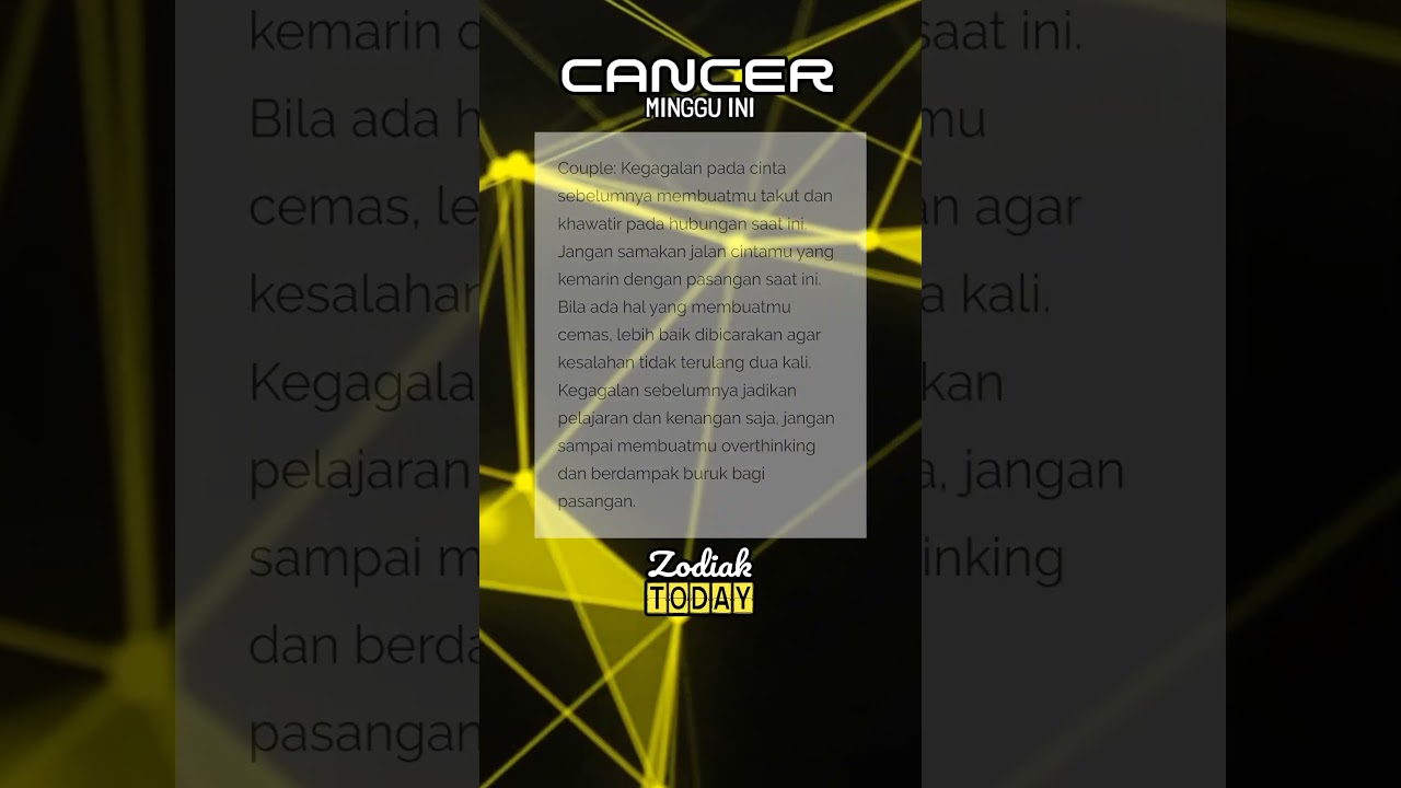 Ramalan Zodiak CANCER Minggu Ini 1 - 7 Januari 2023 #ramalanzodiak #cancer #zodiakmingguini