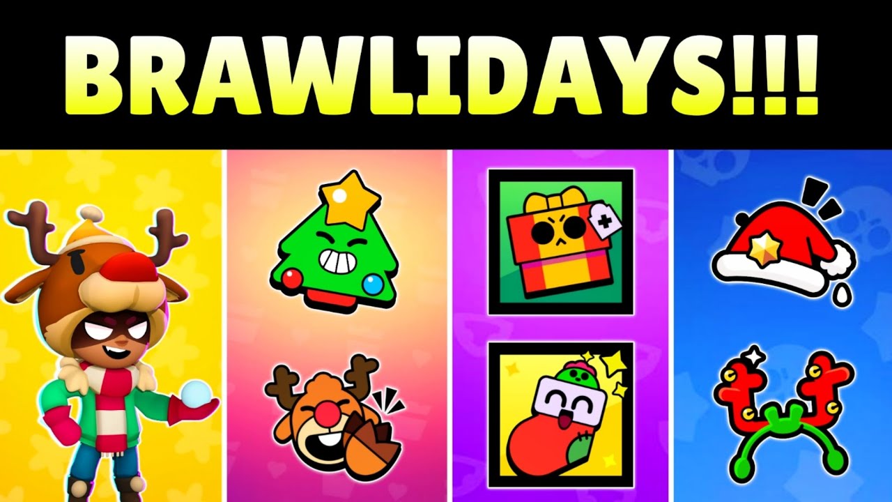 GUIA COMPLETO DE SKINS E COSM&Eacute;TICOS NATALINOS DO BRAWL STARS! 🎄🎁