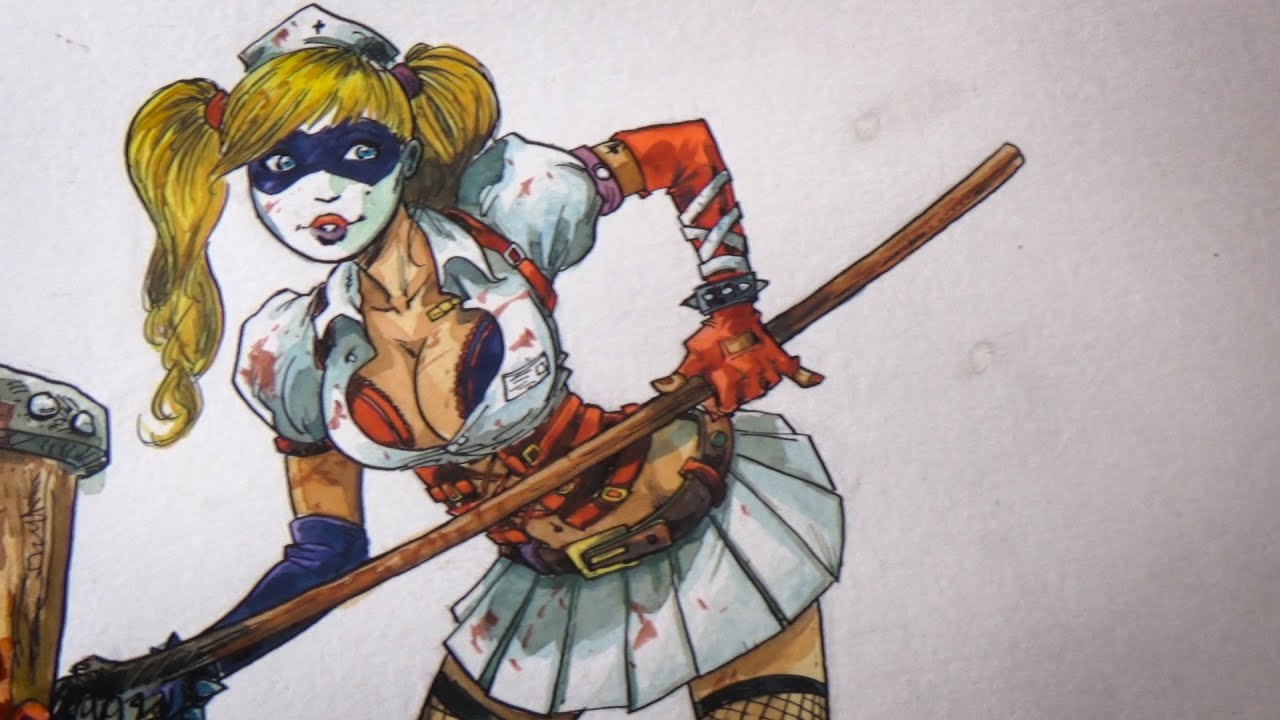 DIBUJANDO A HARLEY QUINN