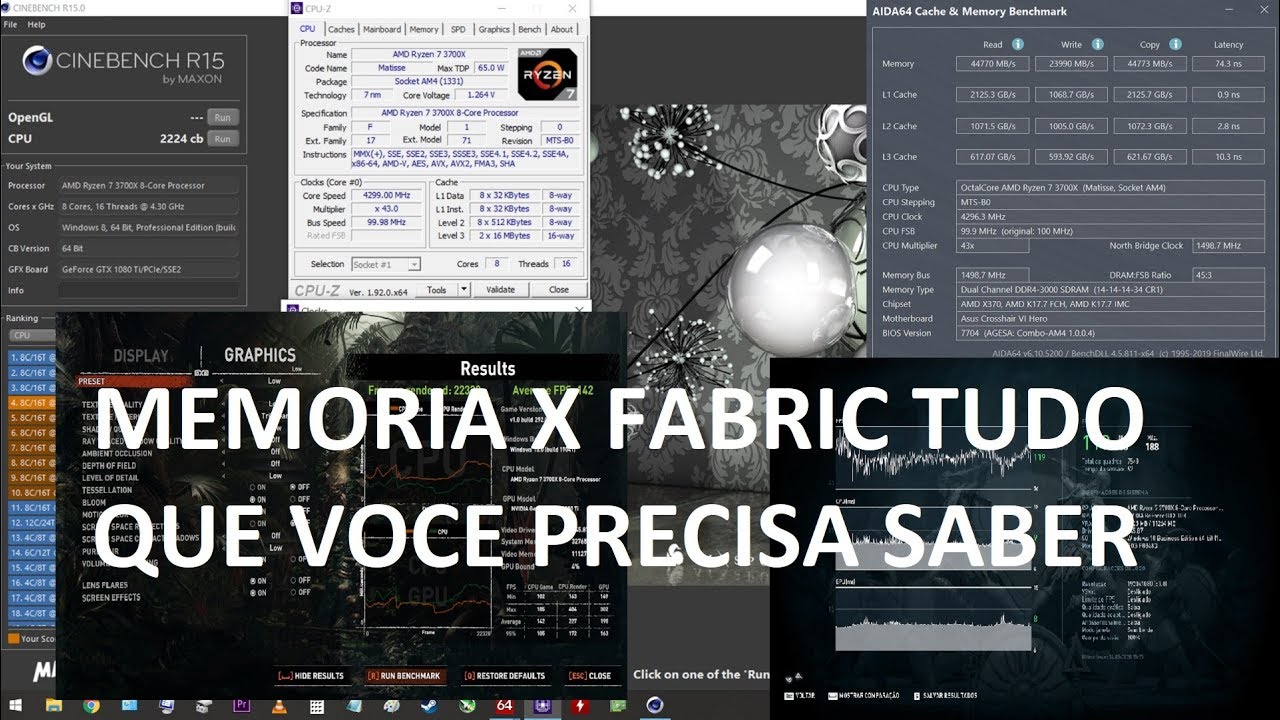 RYZEN 3000 QUAIS AS MELHORES CONFIGURAÇÕES DE MEMÓRIA E FABRIC ?  - TUDO QUE VC PRECISA SABER