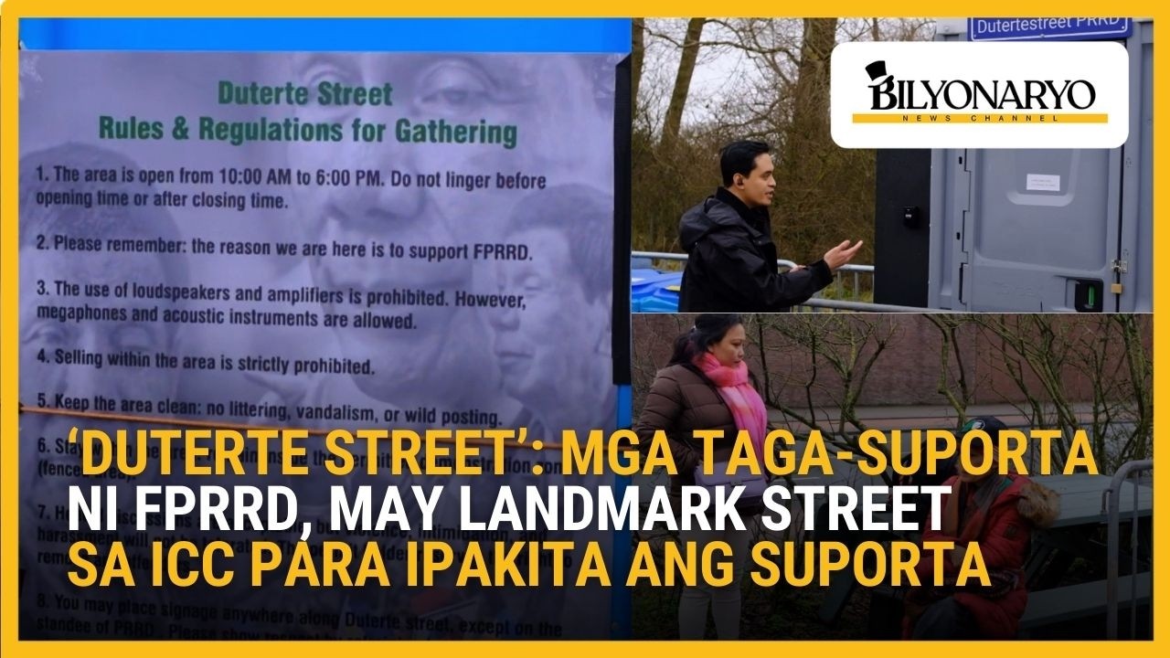 ‘Duterte Street’: Mga taga-suporta ni FPRRD, may landmark street sa ICC para ipakita ang suporta