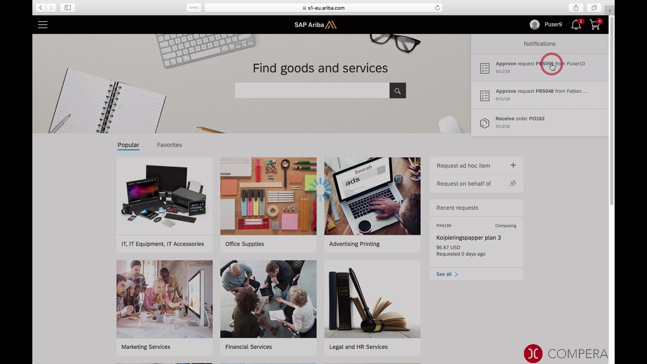SAP Ariba Guided Buying - Change cost center during approval