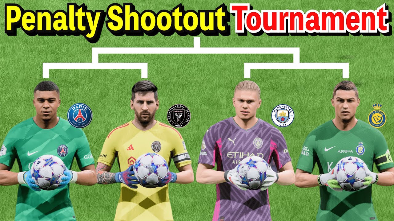 GK Mbappé vs GK Messi vs GK Haaland vs GK Ronaldo | Penalty Shootout Tournament【FC24】