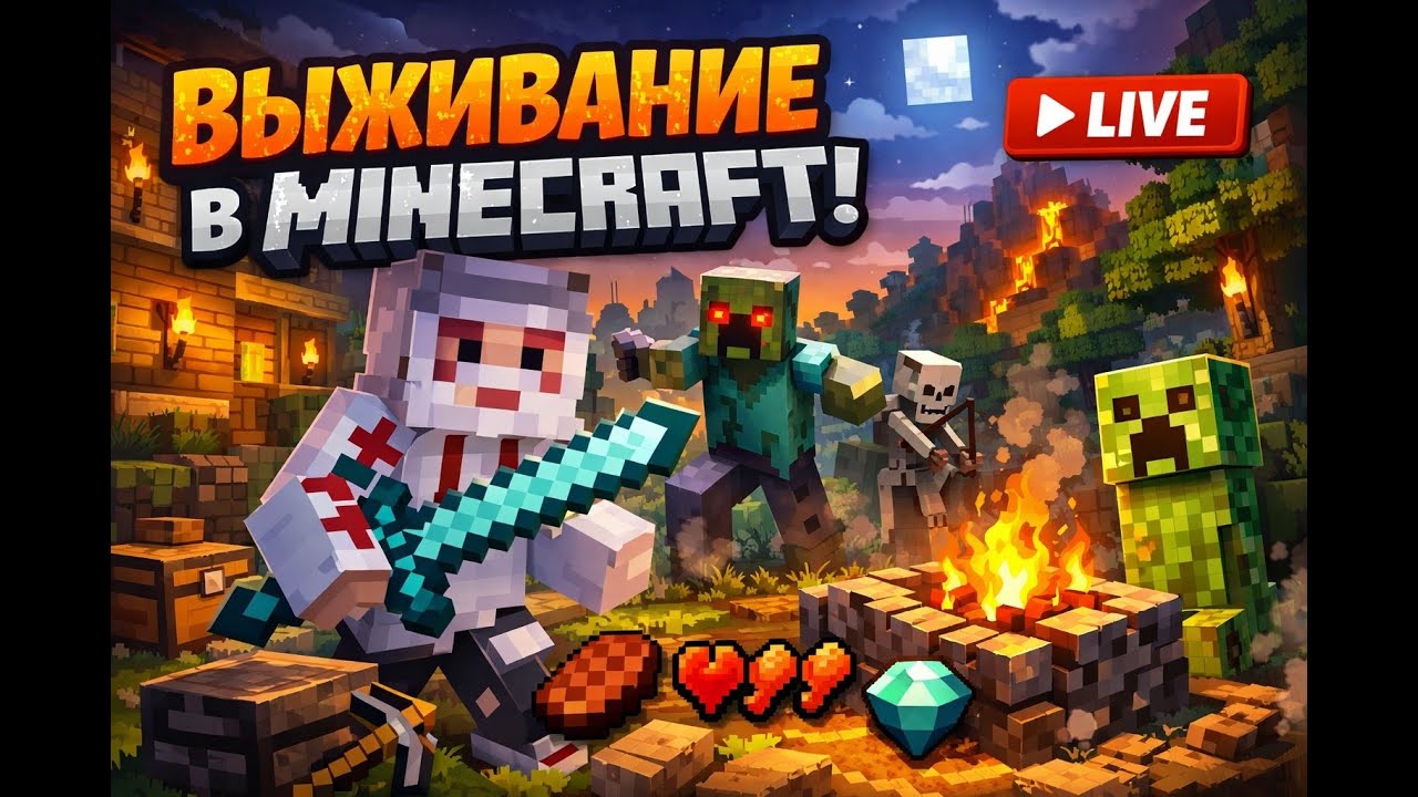 ИГРАЕМ В МАЙНКРАФТ | ОБЩАЕМСЯ | ВЫЖИВАЕМ НА ВЕРСИИ 1.16.5