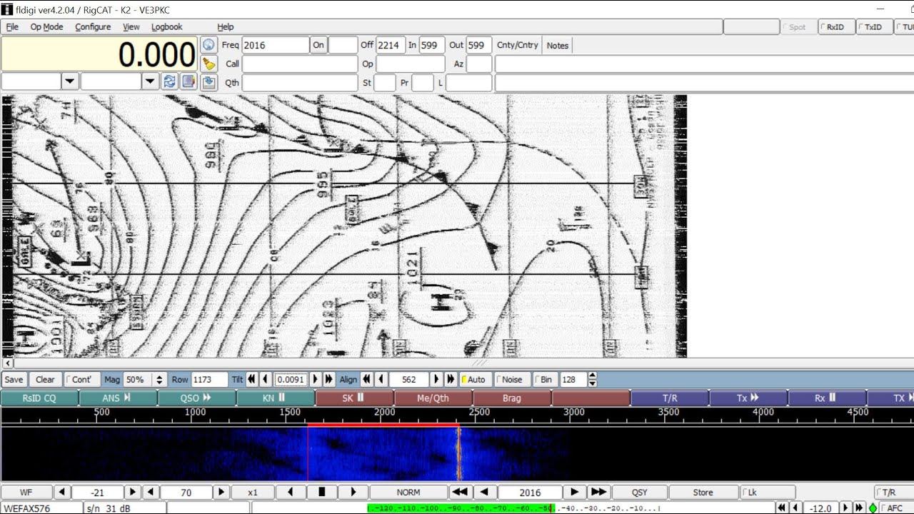 Marine HF Weather Fax on SDR-IQ