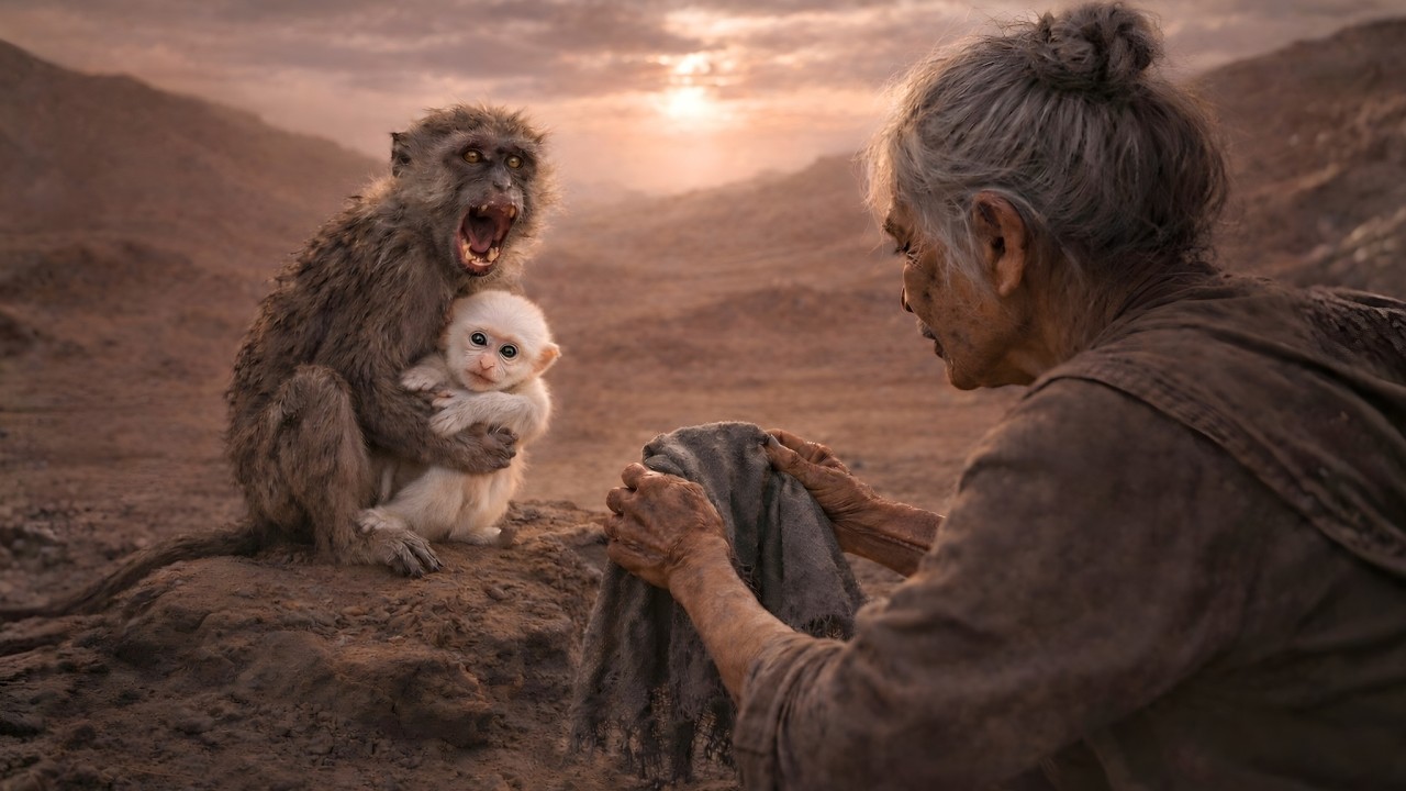 A desert rescue reveals a monkey that faced a struggle for survival in the wilderness.