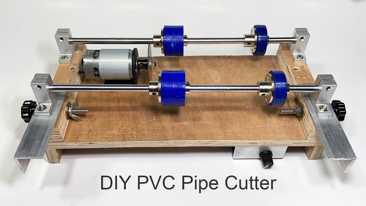 How to Make a PVC Pipe Cutter using RS-550 Motor (PVC Pipe Straight Cut)