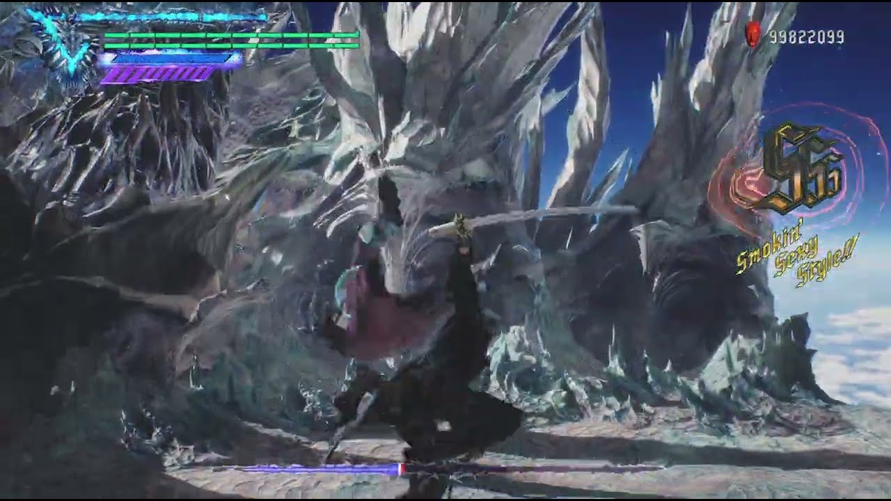 Devil May Cry 5 Vergil Beating Dante 11