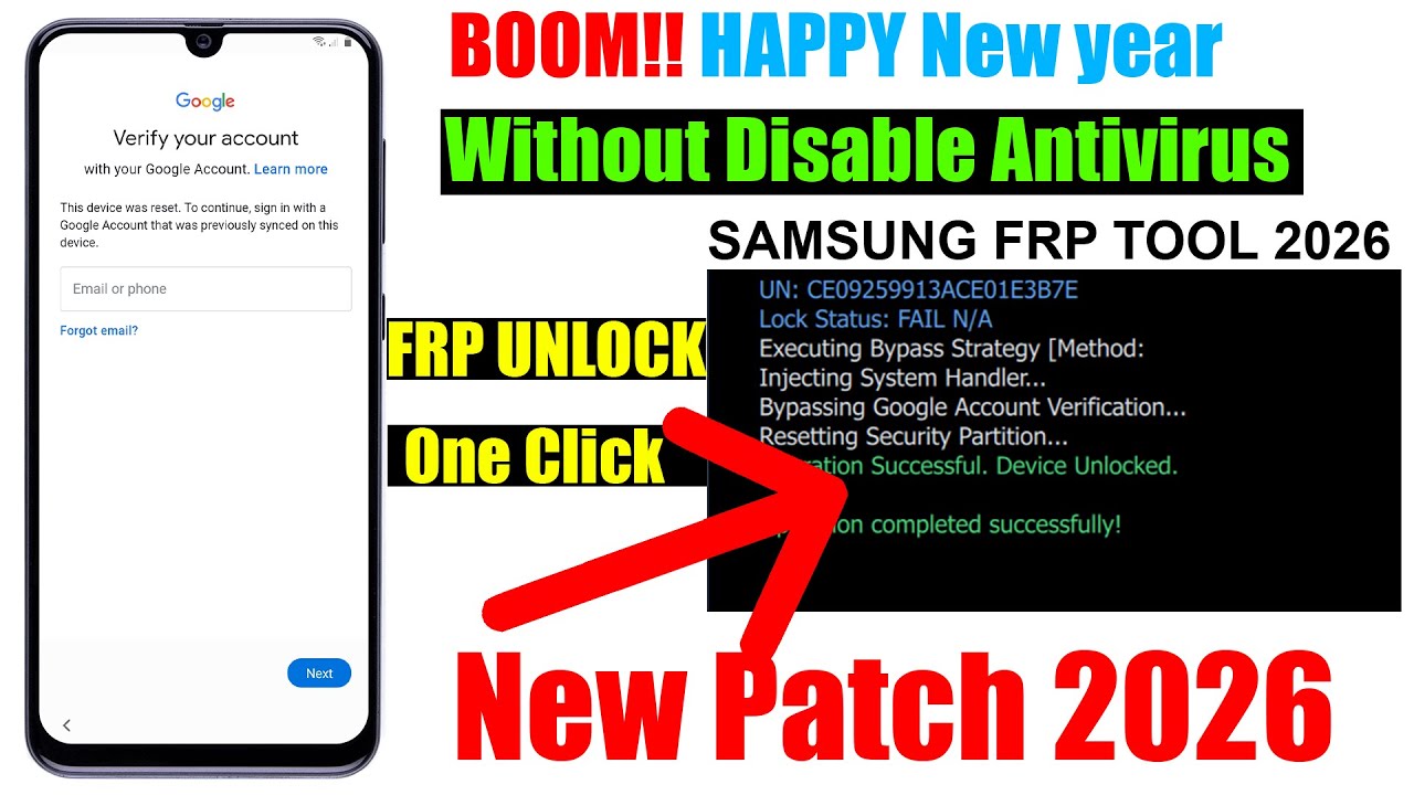 New Method 2026 Samsung FRP Bypass Tool Android 15/16 | All Samsung FRP Unlock 100% Working Method✅