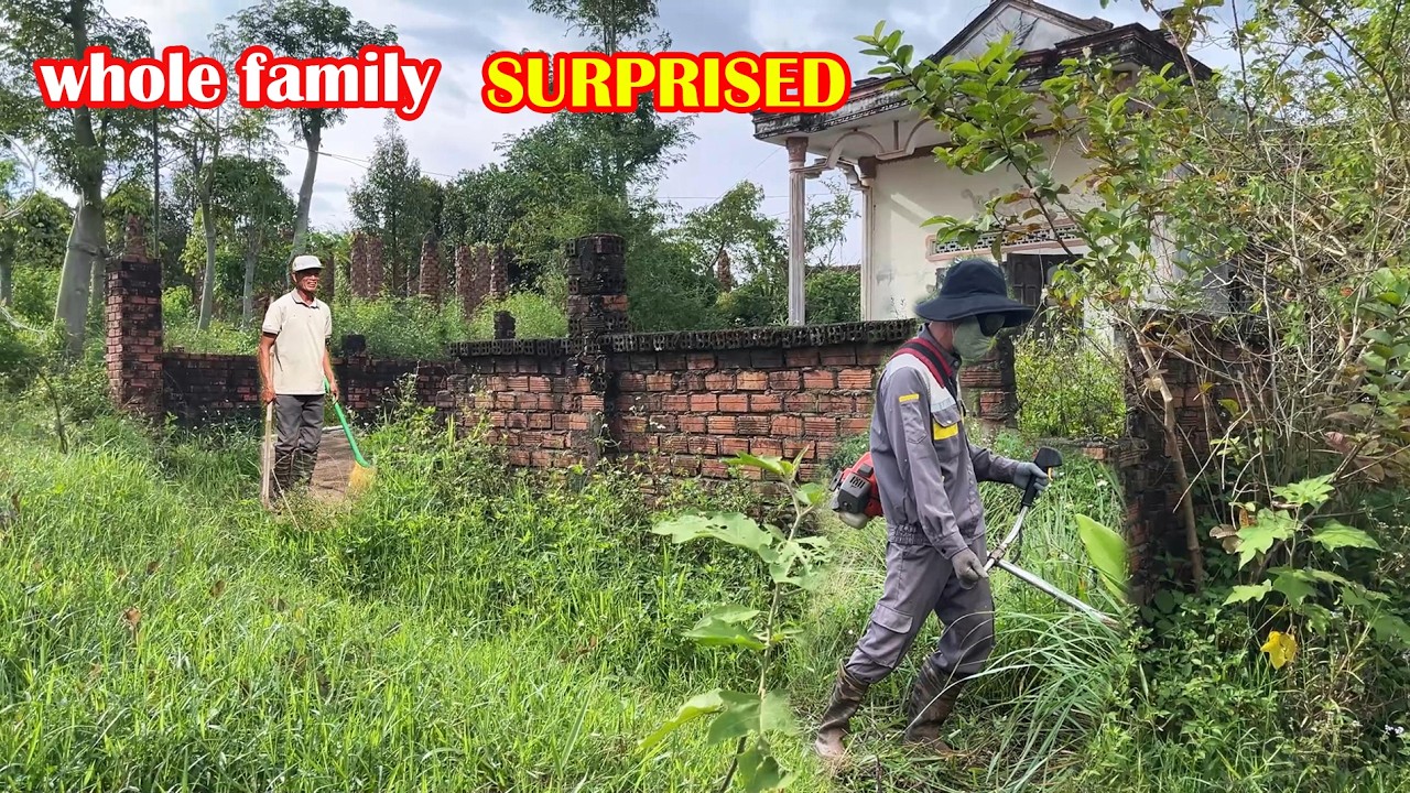 The elderly couple were SURPRISED to receive DOUBLE our help clean their overgrown house