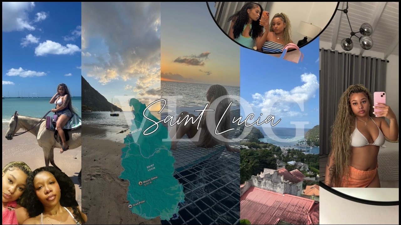 SAINT LUCIA TRAVEL VLOG- SUGAR BEACH, HORSES, PRIVATE YACHT, DINNER & MORE