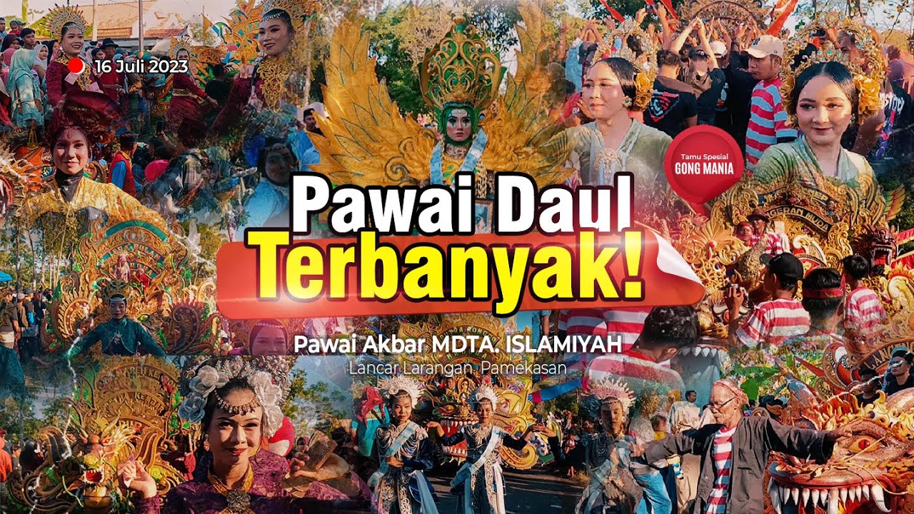 Rekor‼️ Pawai Akbar & Parade Musik Daul MDTA. ISLAMIYAH Lancar Larangan Pamekasan 2023