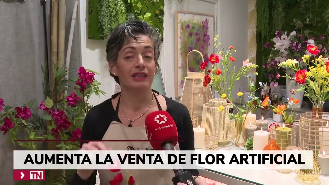 Cursos gratuitos de decoración y arte floral con flores artificiales en Telemadrid