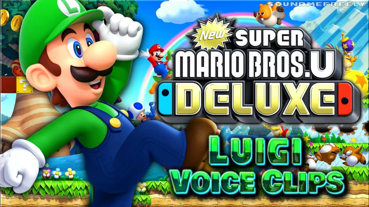 All Luigi Voice Clips • New Super Mario Bros. U Deluxe • Lines • Nintendo Switch (Charles Martinet)