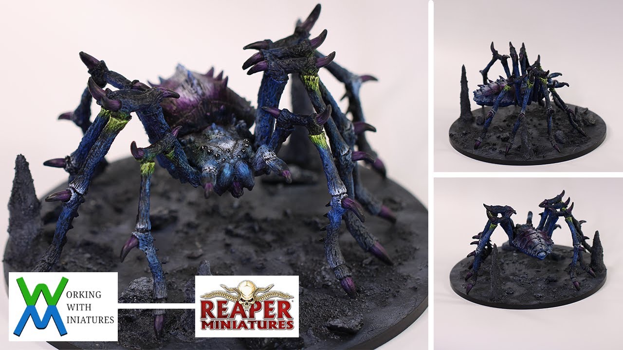 Let's Paint the Colossal Demonic Spider - Cadirith #miniaturepainting #reaperminiatures #reapermini