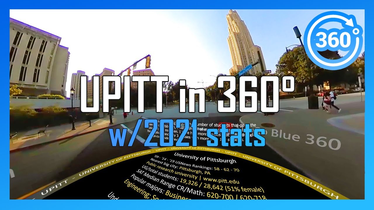 [2021] PITTSBURGH UNIVERSITY in 360° - walking/driving campus tour