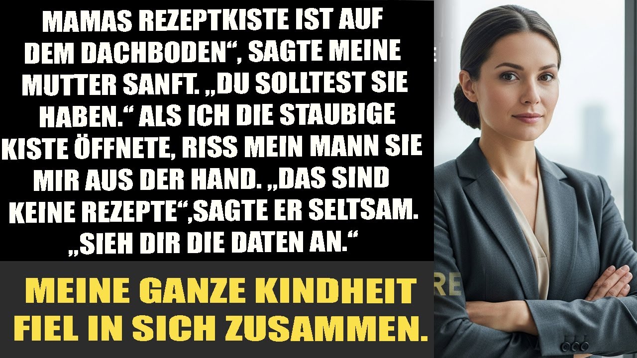 „Mamas Rezeptbox ist auf dem Dachboden“ – mein Mann öffnet sie: „Das sind keine Rezepte…“