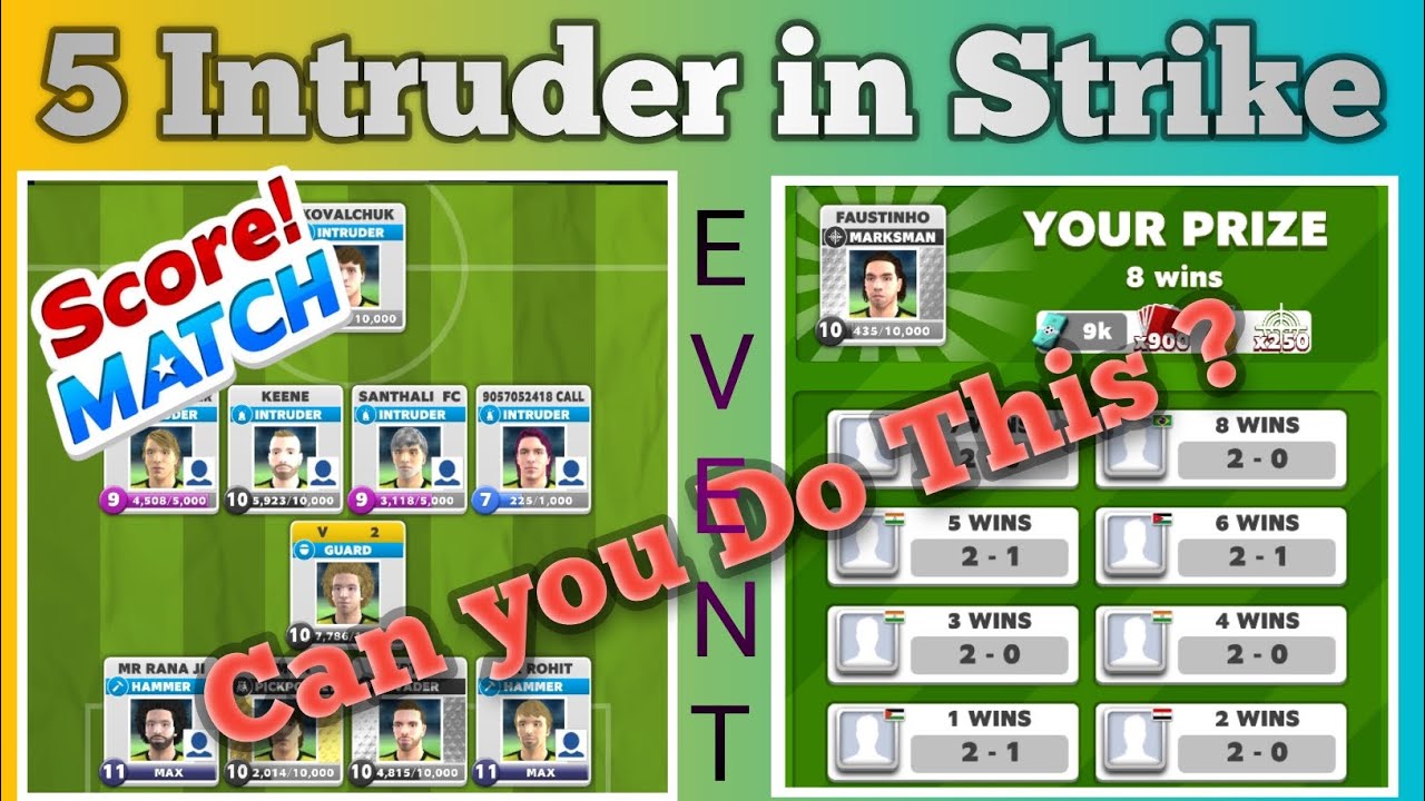 Score! Match : 5 Intruder in Strike 🔥4-1-4-1 Formation ✅ Full Event Gameplay 🏆 @Camper196 #shorts 