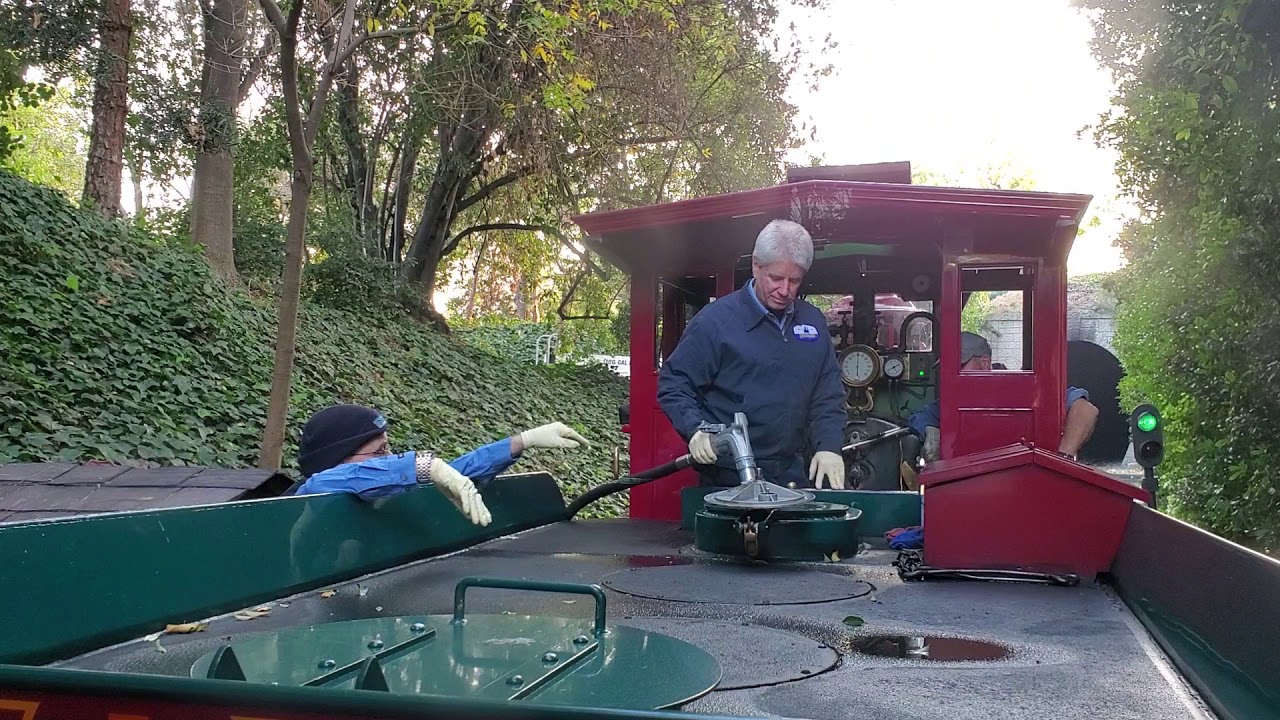 1/14/20 The Disneyland Railroad: Riding the Holiday 5 Blue behind C.K. Holliday #1
