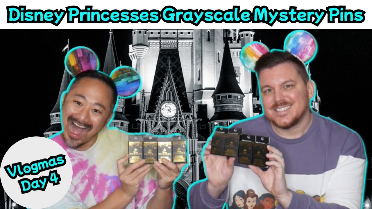 Disney Princess Greyscale Mystery Pins - Vlogmas Day 4