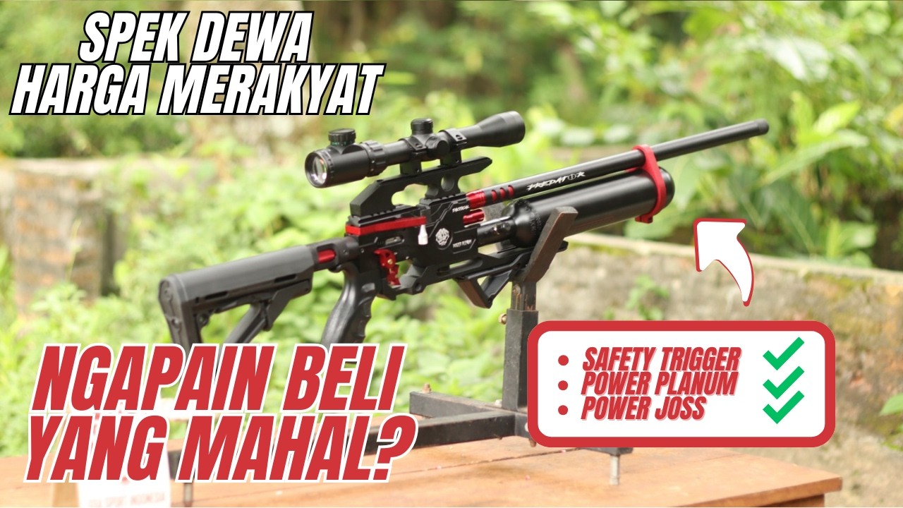 TARGET 100 METER PUTUS! Review Jujur Senapan Angin PCP Predator Bocap Semi CNC 500cc