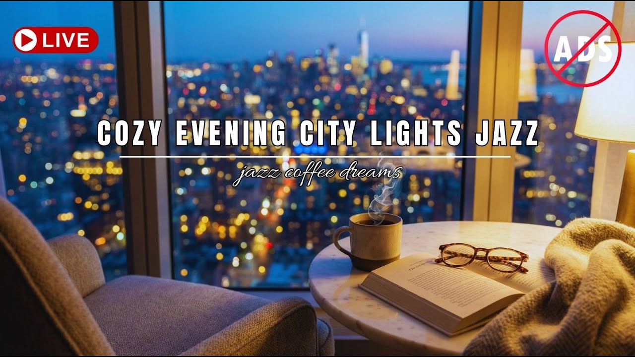 Cozy Evening City Lights Jazz 🌆☕ Smooth Jazz Music for Relaxing, Reading & Night Focus