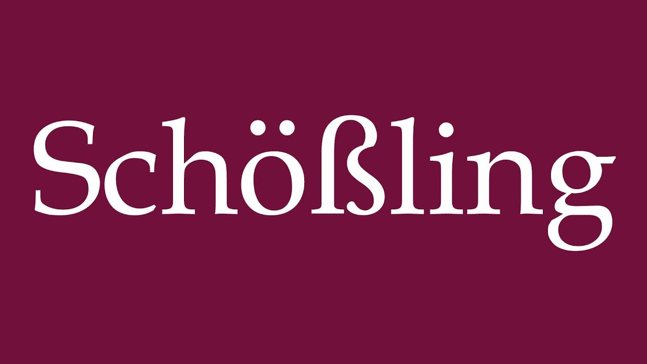How to Pronounce ''Sch&ouml;&szlig;ling'' (Sapling) Correctly in German