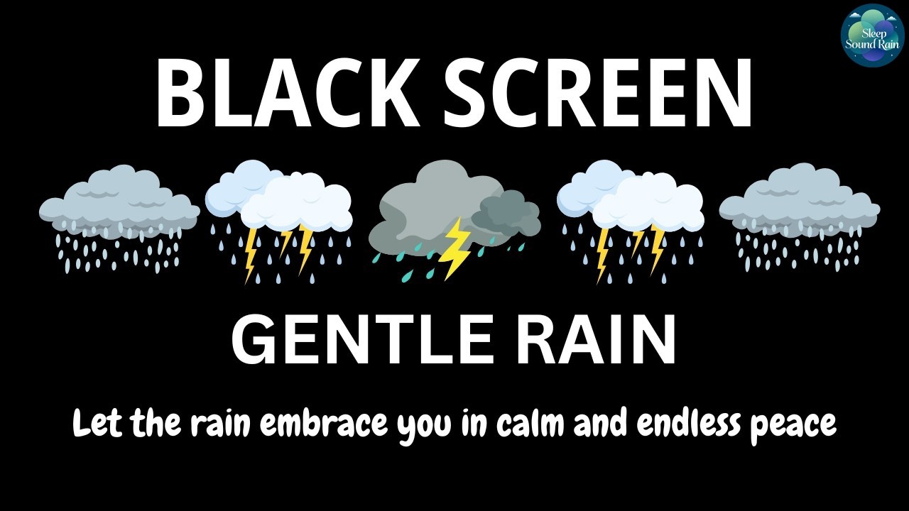 Heavy Rain in the Deep Night | BLACK SCREEN | Sleep Peacefully Tonight
