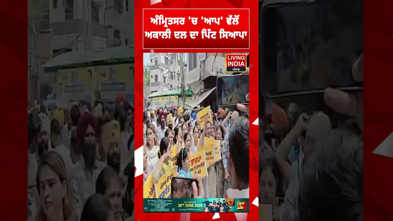 Amritsar 'ਚ 'ਆਪ' ਵੱਲੋਂ ਅਕਾਲੀ ਦਲ ਦਾ ਪਿੱਟ ਸਿਆਪਾ | Aam Aadmi Party | Protest | Punjab News