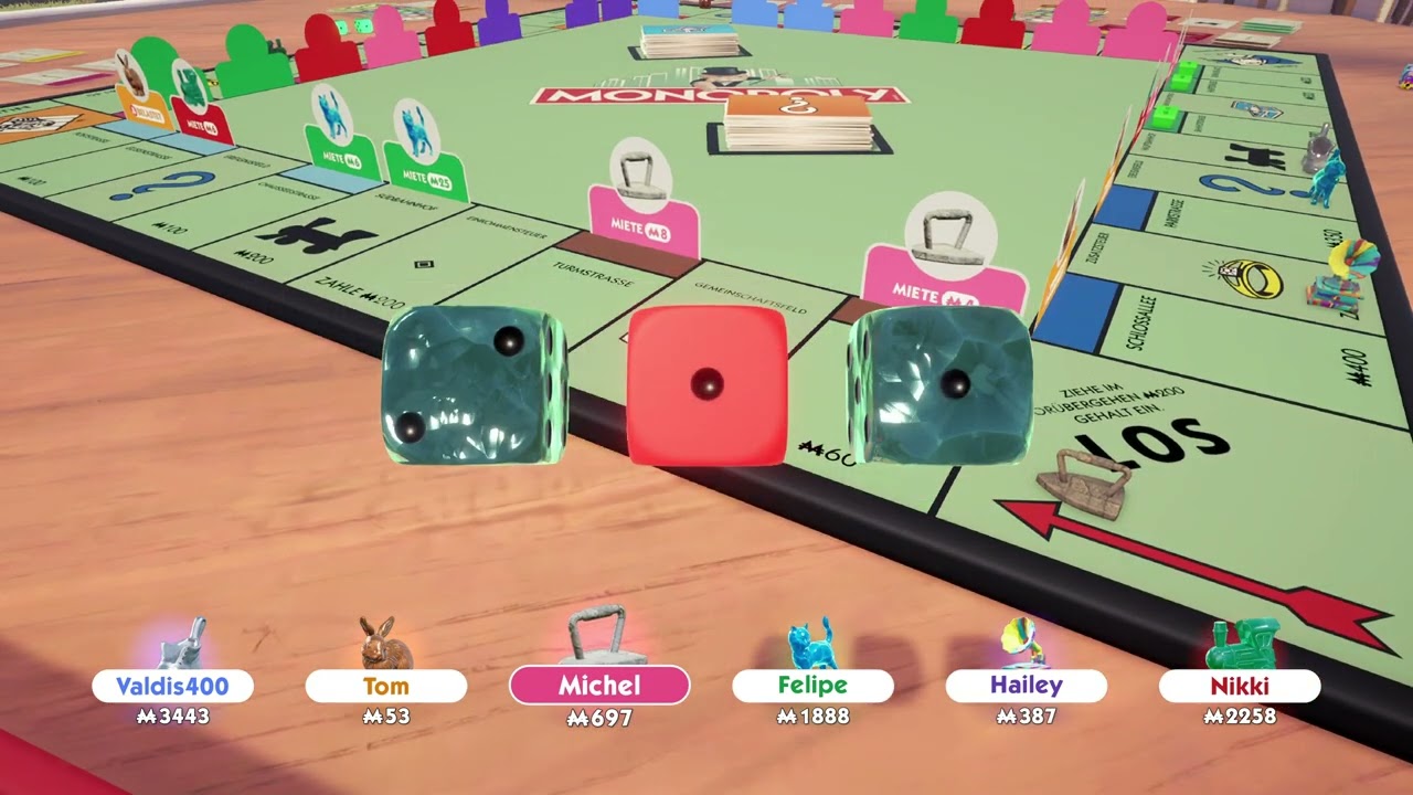 MONOPOLY 2024 Sieg gegen 5 KI Gegner mit nur 3 roten Stra&szlig;en am Anfang mit Hotel