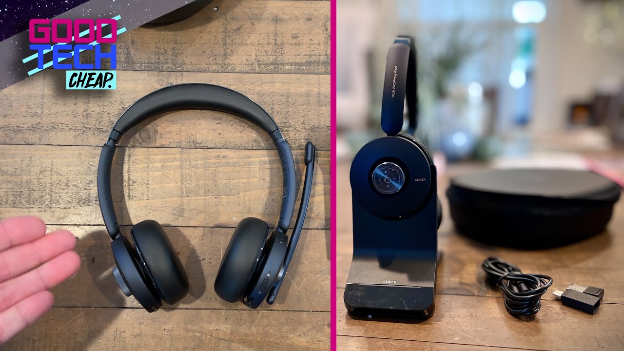 Unboxing Anker PowerConf H700 and Charging Stand Bluetooth Headset with Microphone : Good Tech Cheap