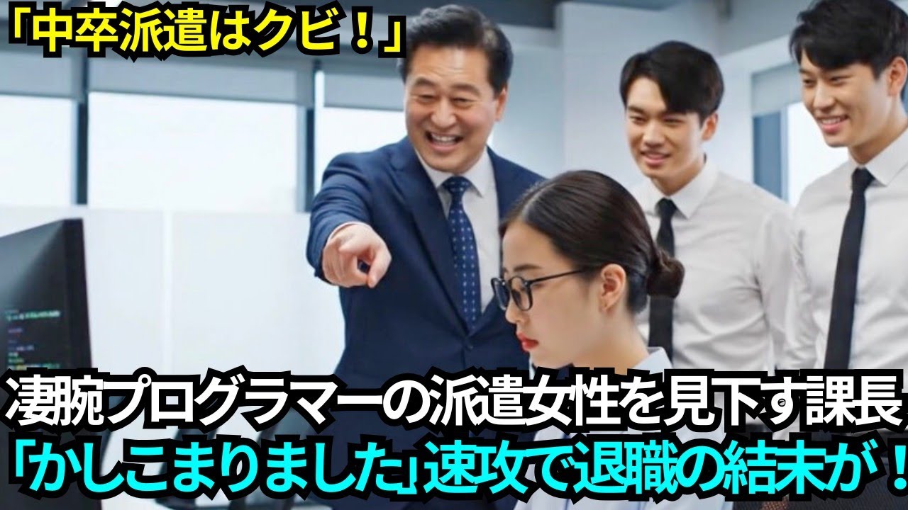 凄腕プログラマーの派遣社員を見下すエリート課長→「かしこまりました」速攻で退職した結果・・・