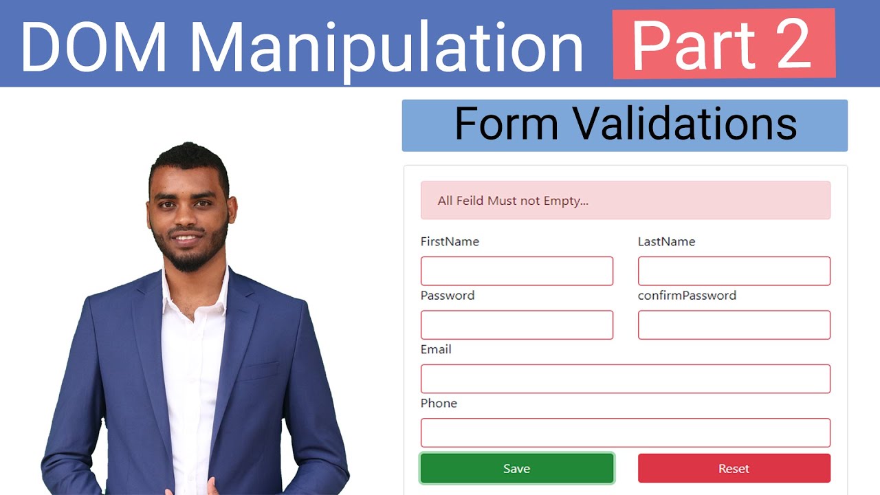 JavaScript DOM Manipulation | Form Validations | Javascript Af Soomaali Tutorial #2